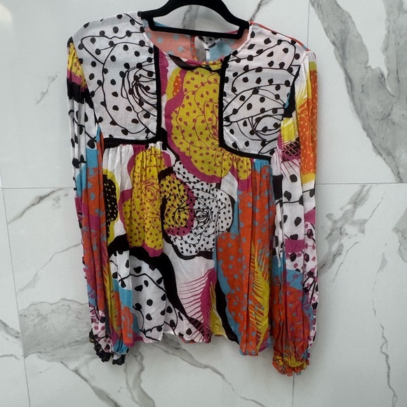 ANTHROPOLOGIE | Blank London | Colorful Abstract Print Women's Blouse - Picture 7 of 9
